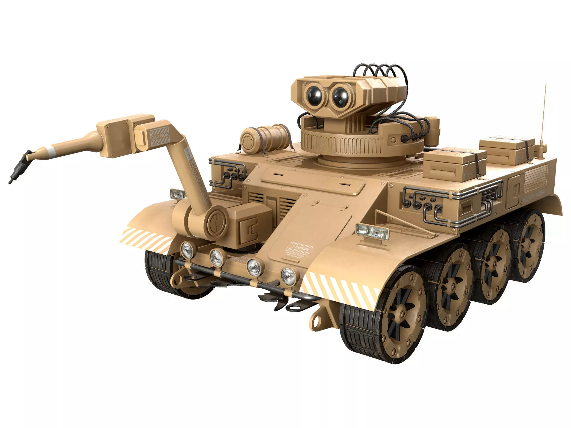 Robot Concept-3B-Desert-Clean Low-poly 3D model