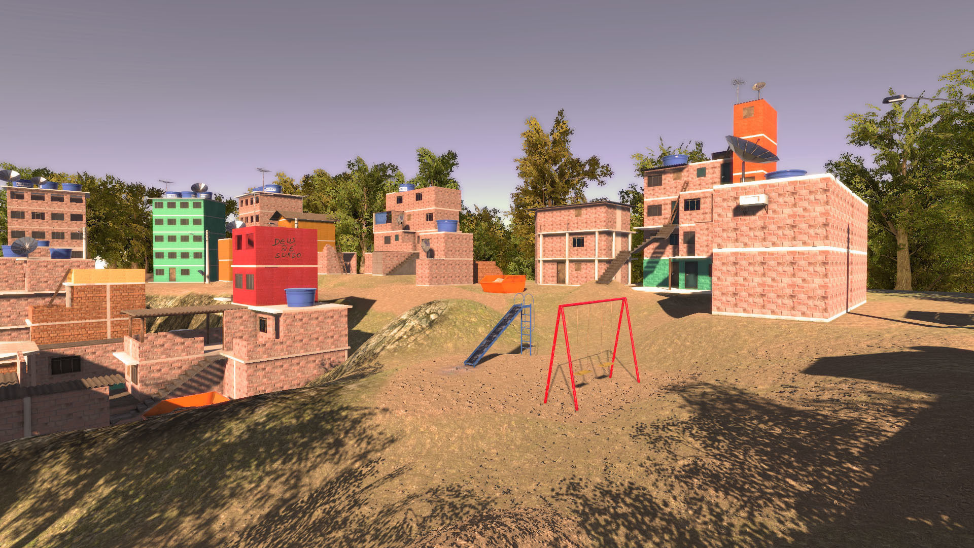 Favela Environment - Slums Low-poly 3D model_4