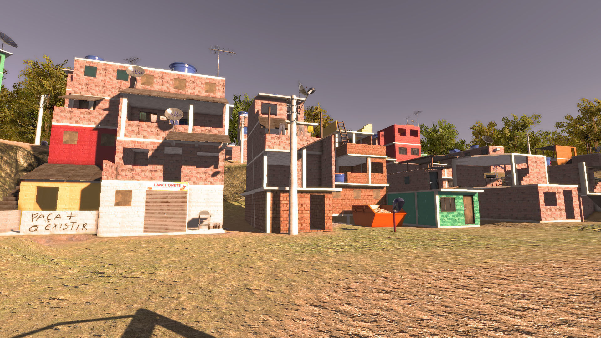 Favela Environment - Slums Low-poly 3D model_1