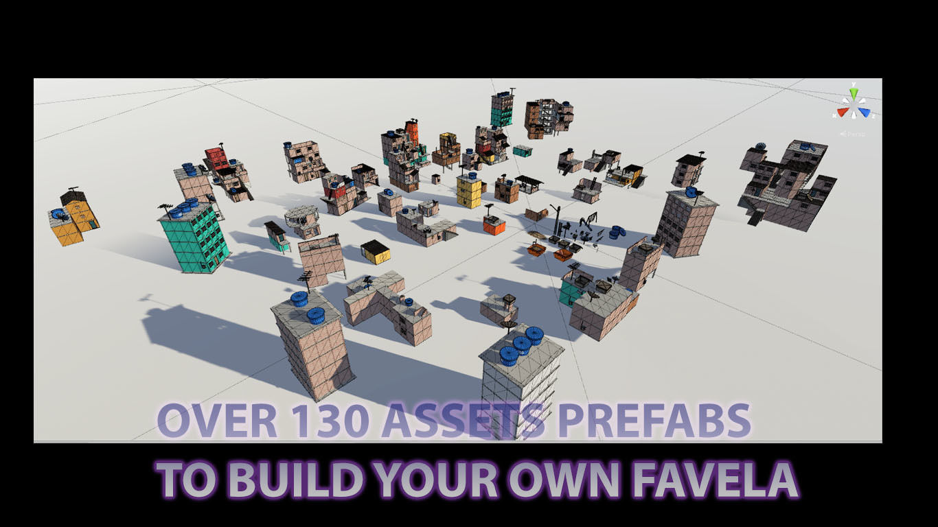 Favela Environment - Slums Low-poly 3D model_5