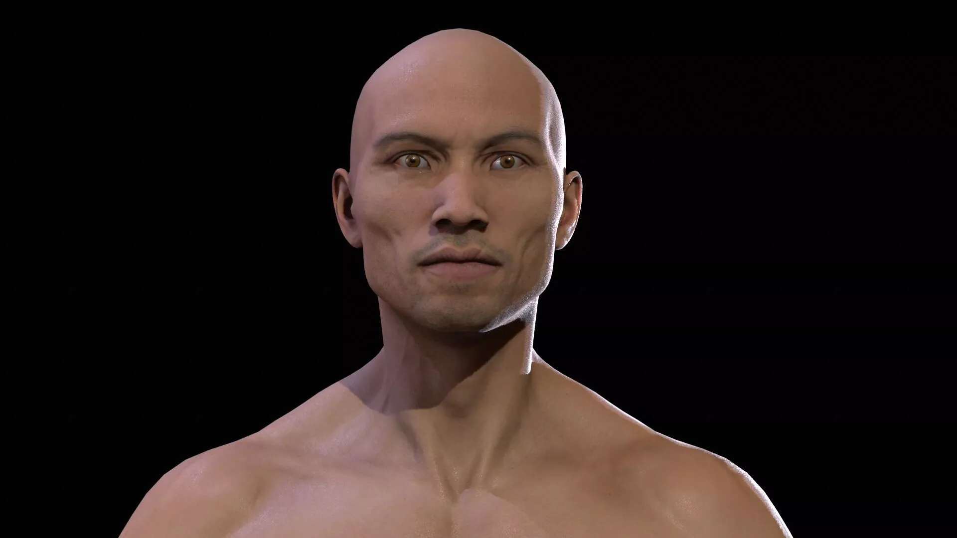 Stylized Asian Male Base Mesh Low-poly 3D model