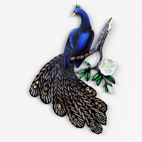 Peacock on branch 3D model