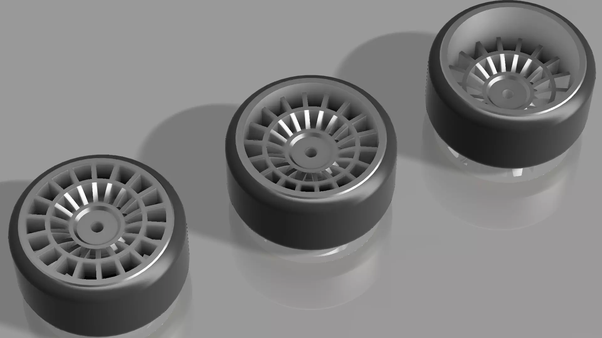 ROTIFORM 3 pack wheels in Hot Wheels scale 3D print model