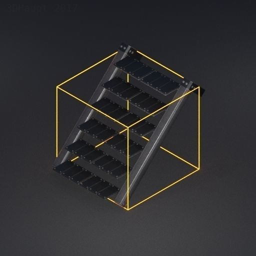 Futuristic Stairs Collection - 43 Components - Basic Version Low-poly 3D model_73