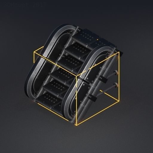 Futuristic Stairs Collection - 43 Components - Basic Version Low-poly 3D model_45