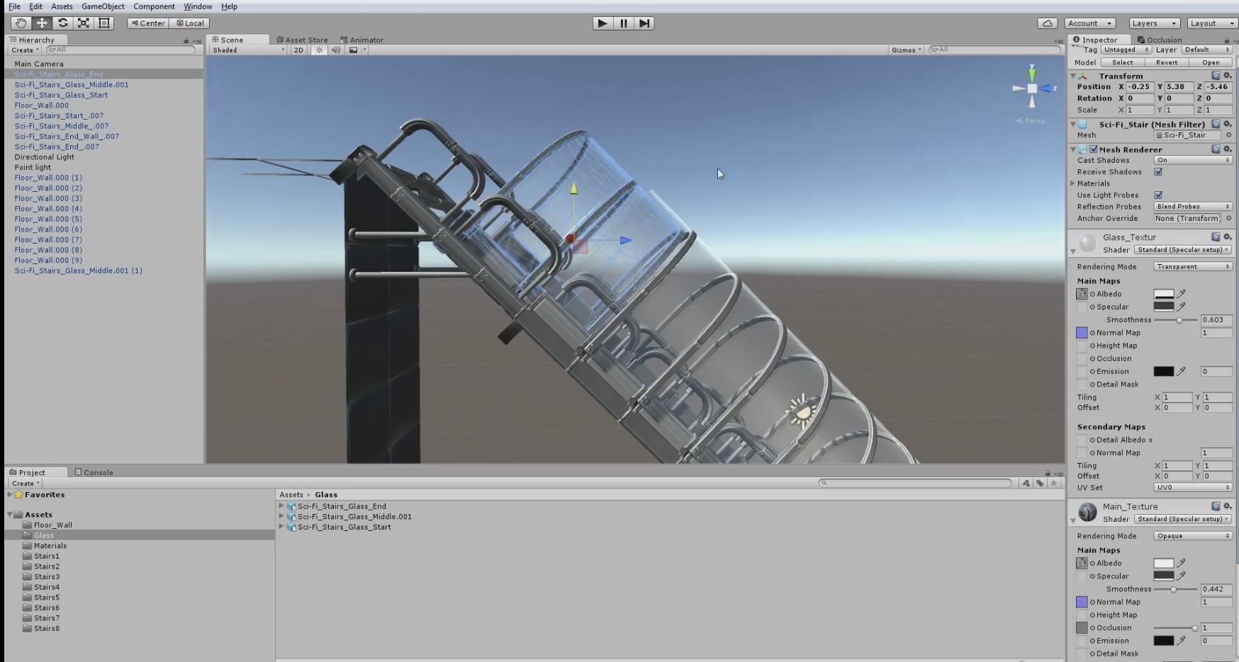 Futuristic Stairs Collection - 43 Components - Basic Version Low-poly 3D model_80