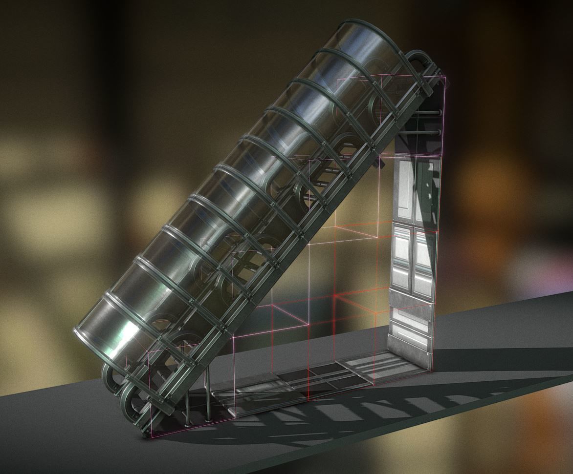 Futuristic Stairs Collection - 43 Components - Basic Version Low-poly 3D model_3