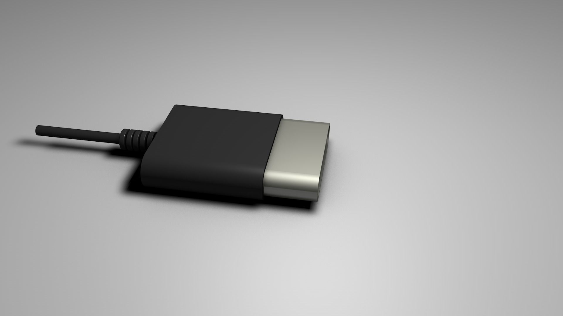 USB type C 3D model_3