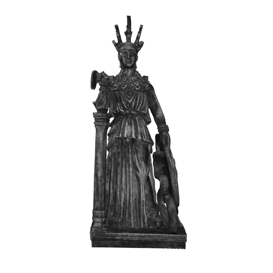 Athena High Detail Greek Goddess Sculpture Parthenon Statue 3D print model
