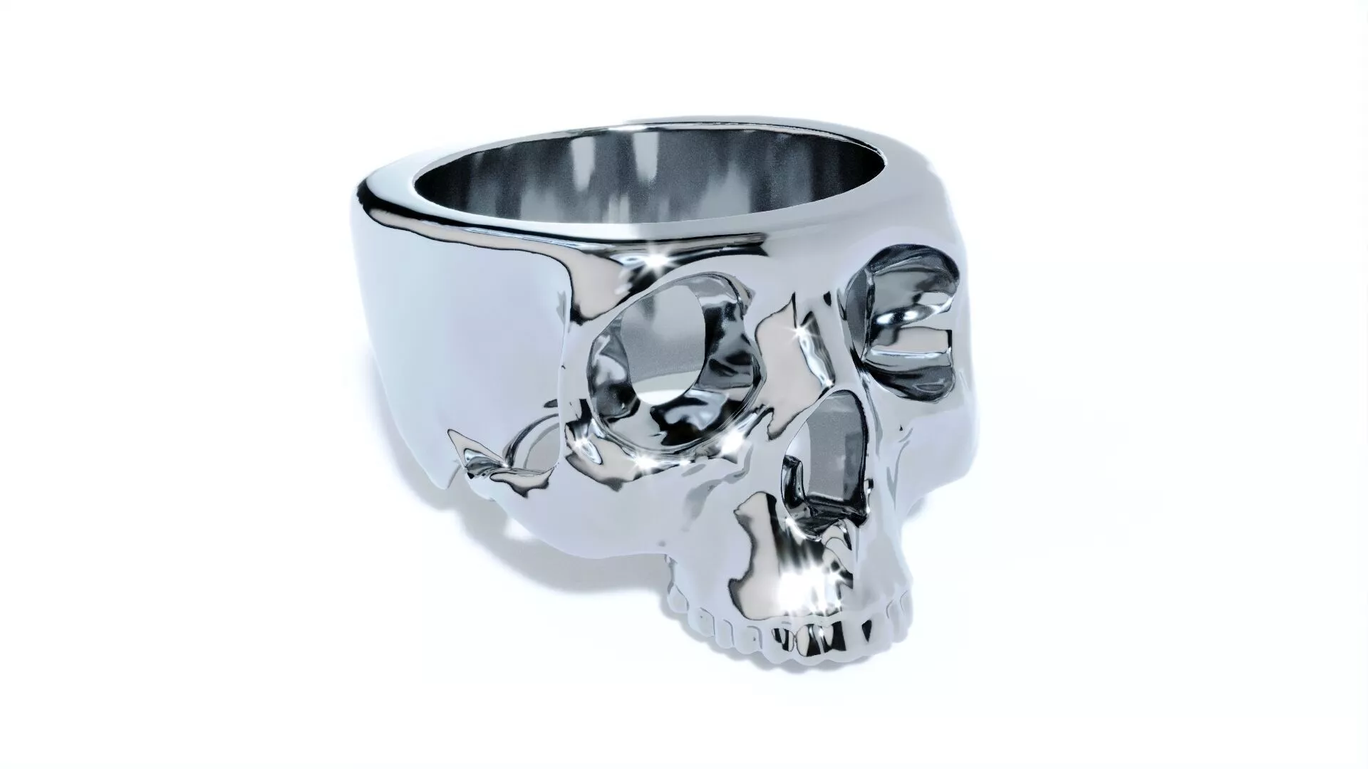 Truncated Skull ring 3D print model