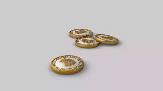 Bitcoin 3D Model coin
