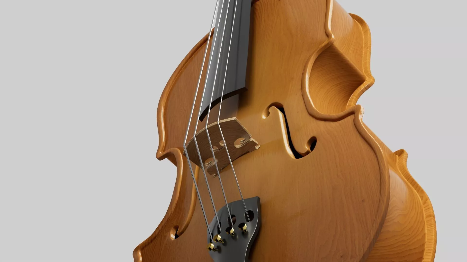 Stylized Violin - 3D Instrument Model Low-poly 3D model
