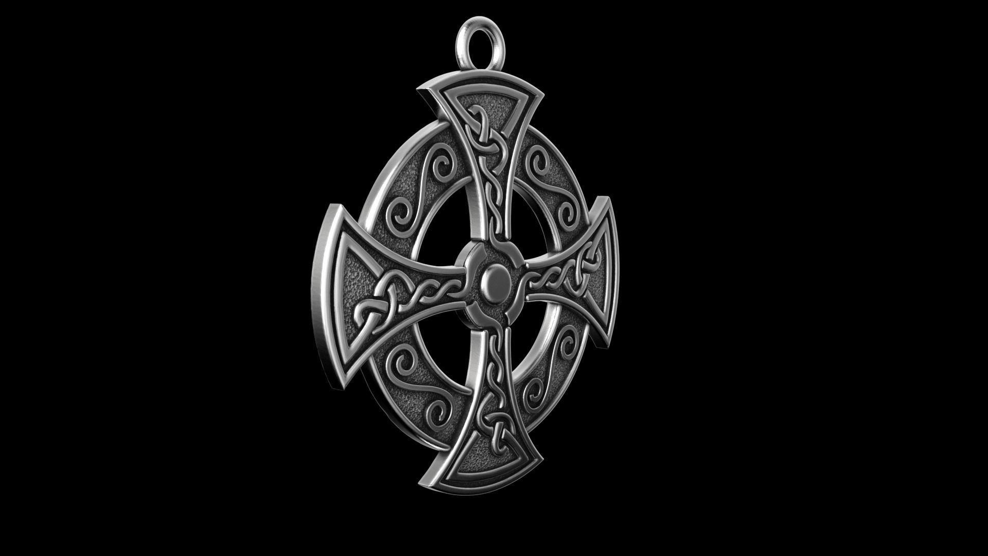 Celtic cross 3D print model_1