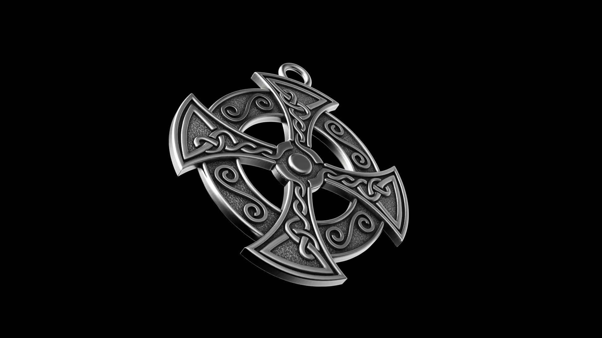 Celtic cross 3D print model_2