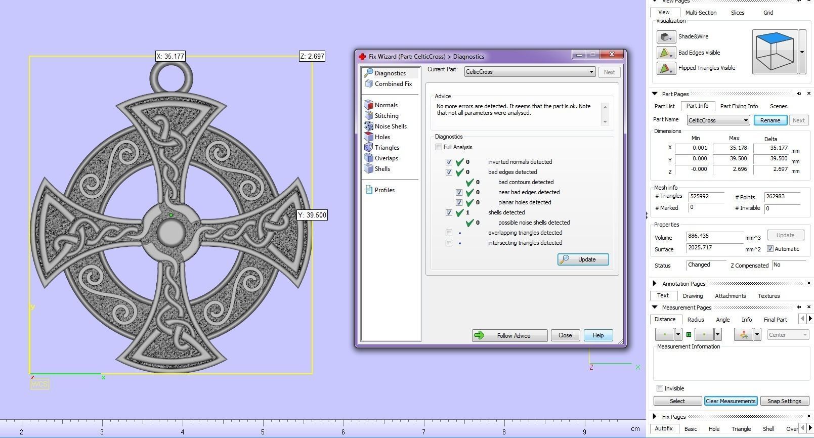 Celtic cross 3D print model_5