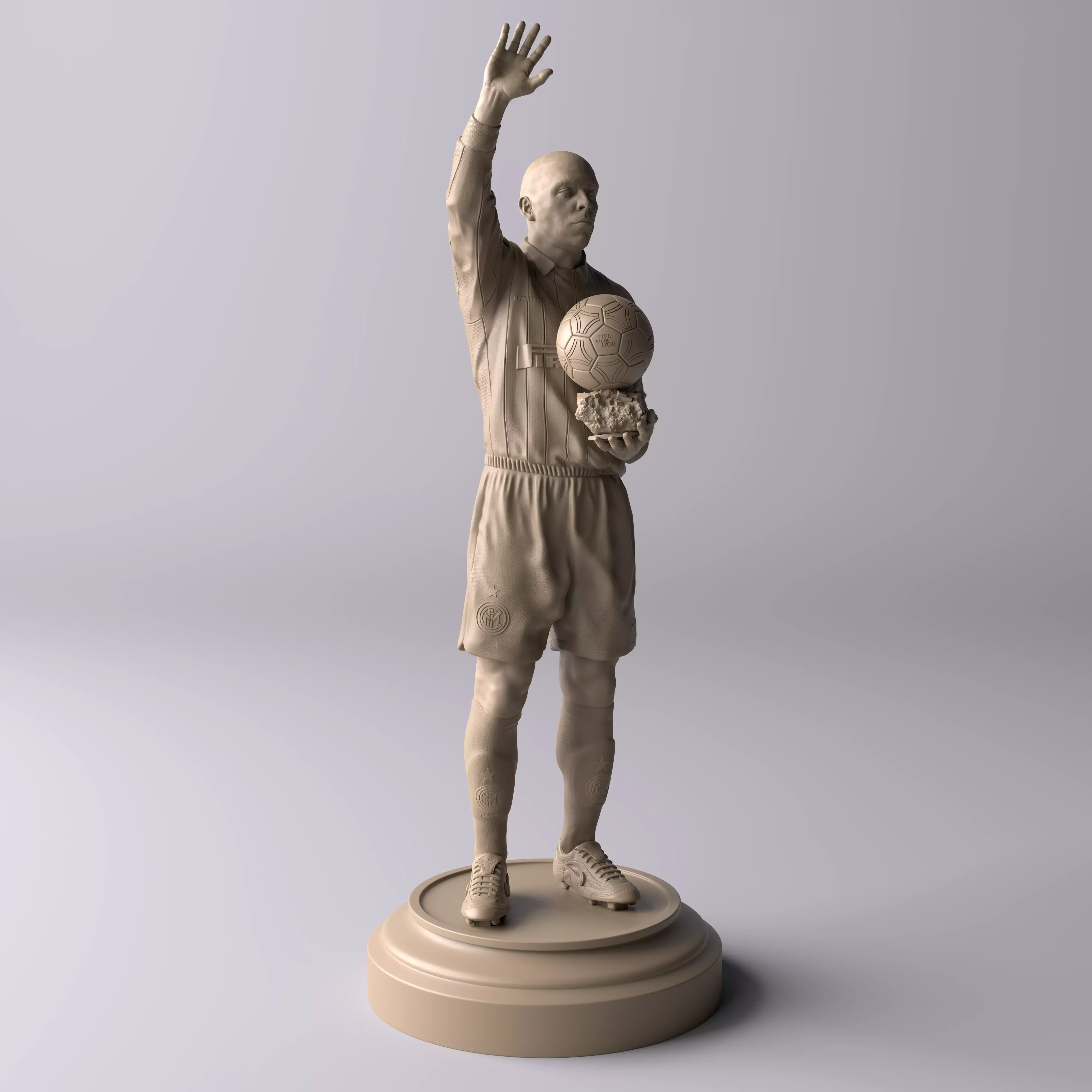 Ronaldo Nazario Inter Milan Premium Statue Collectible Figure 3D print model