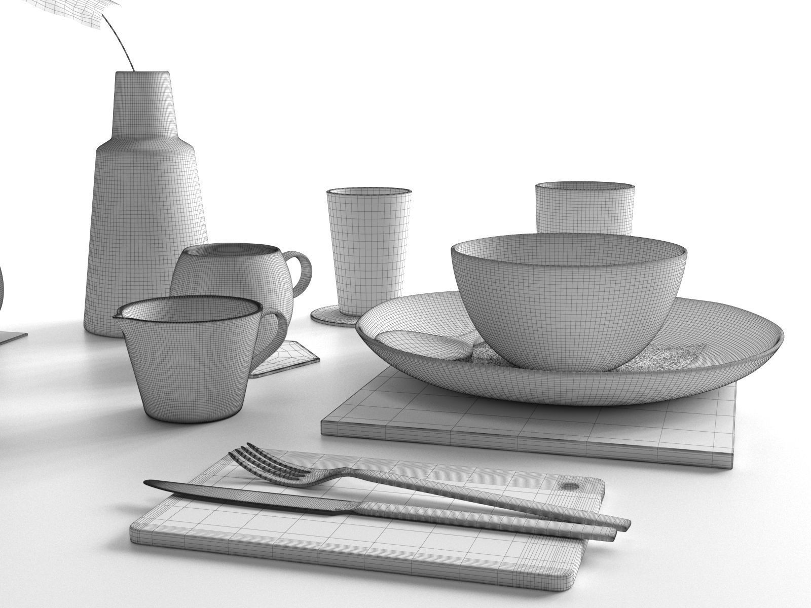 Tableware Set 5 3D model_3