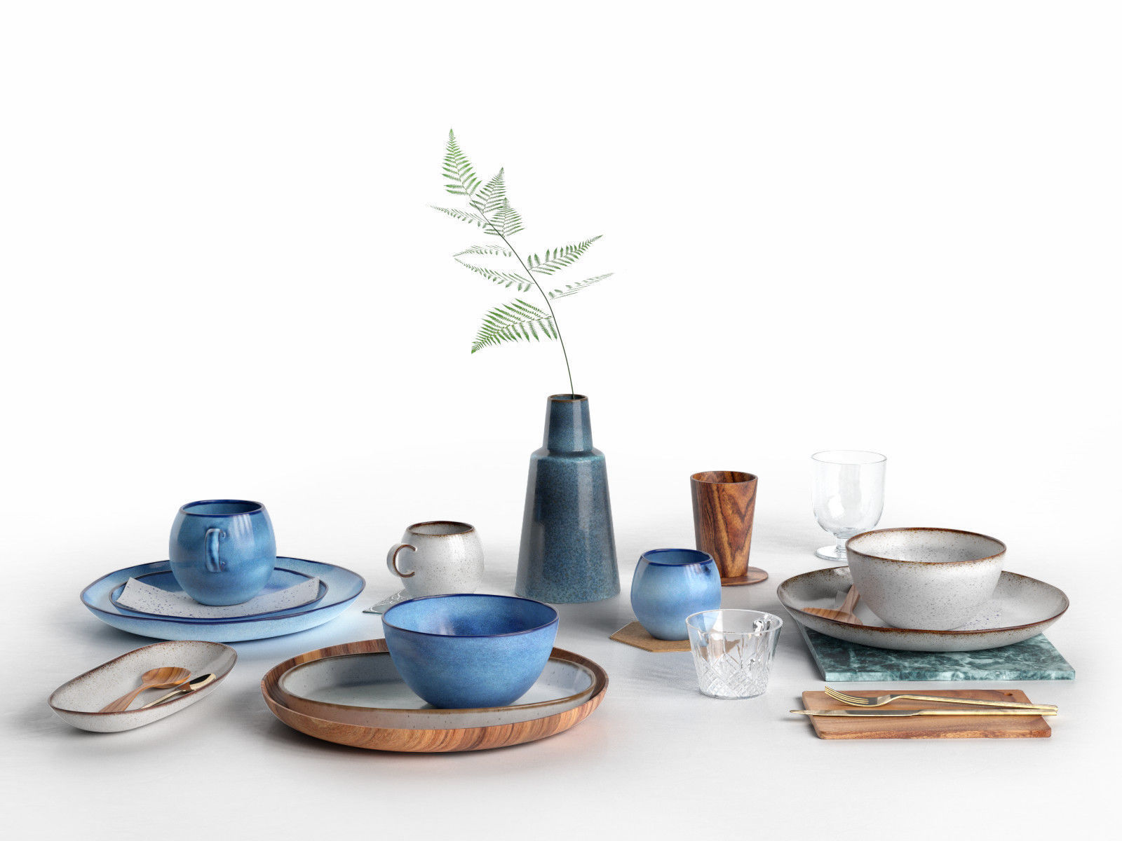 Tableware Set 5 3D model_1