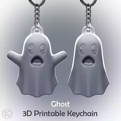 Cute Ghost Keychain STL