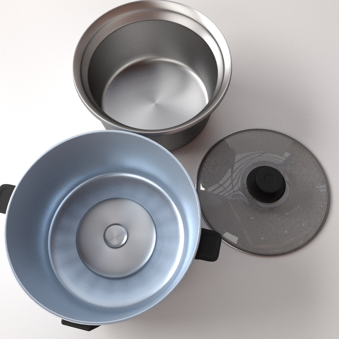 Rice Cooker 3D model_3