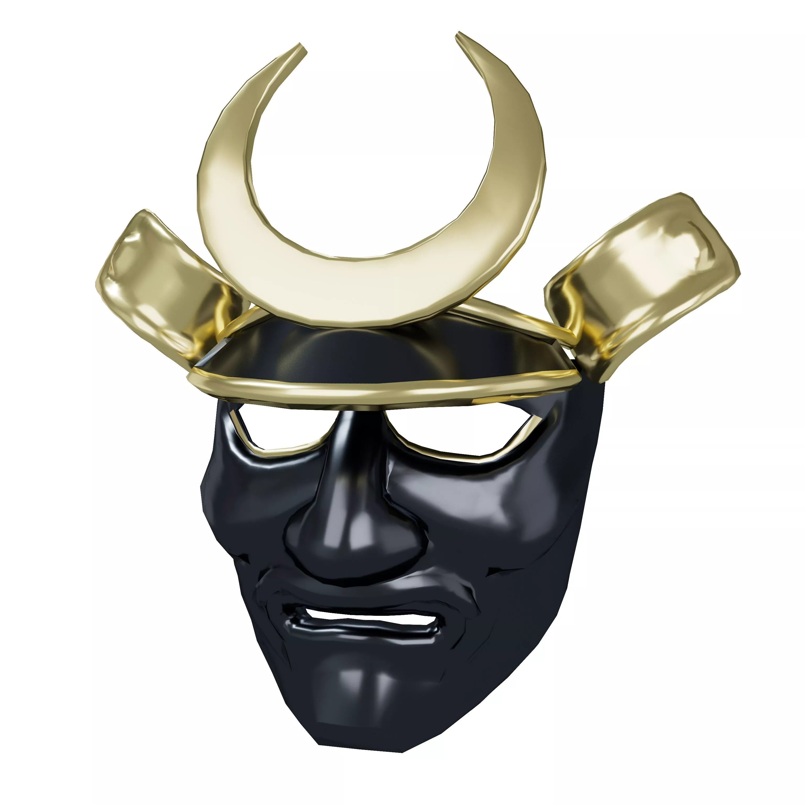Samurai Kabuto Mask v1 001 Low-poly 3D model