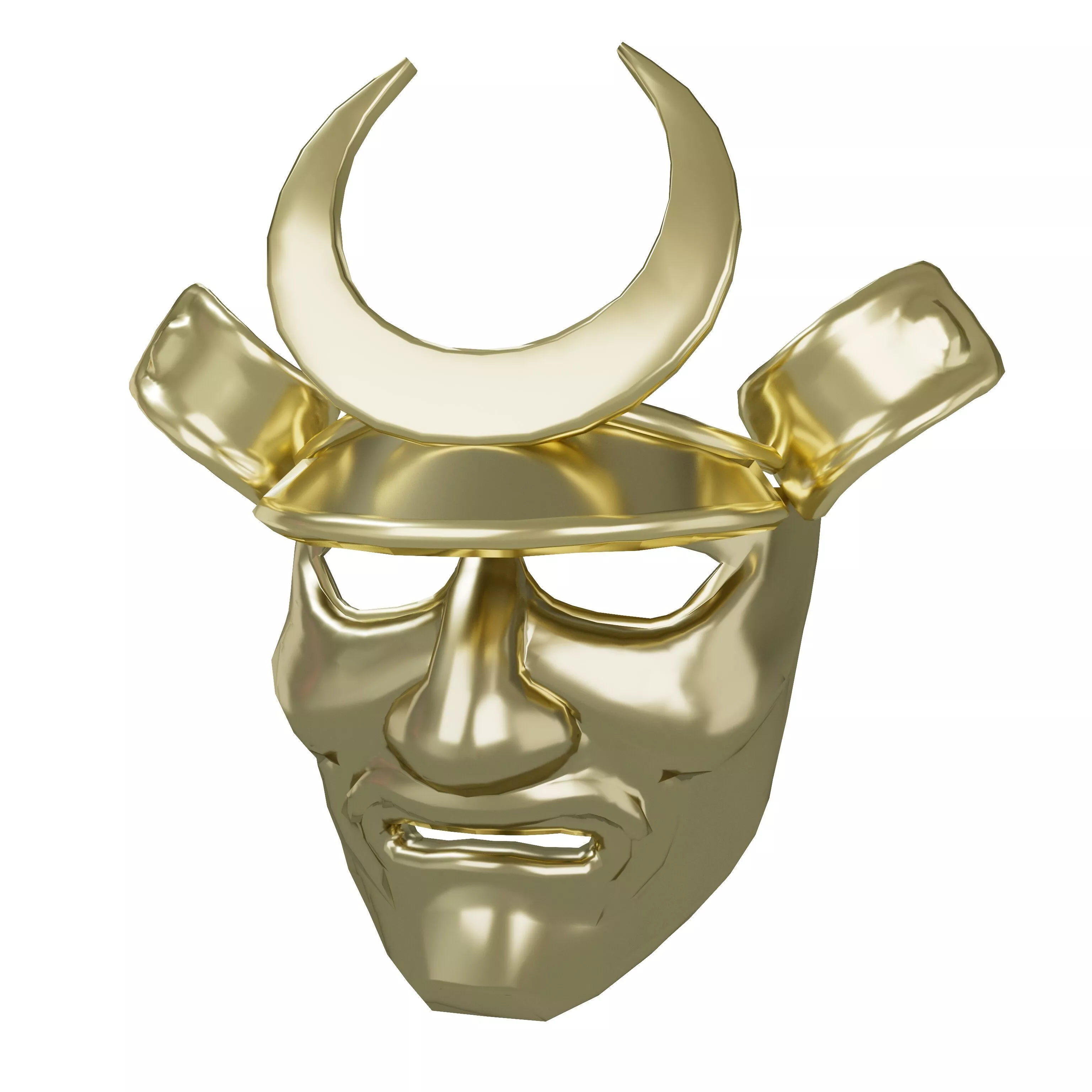 Samurai Kabuto Mask v1 003 Low-poly 3D model