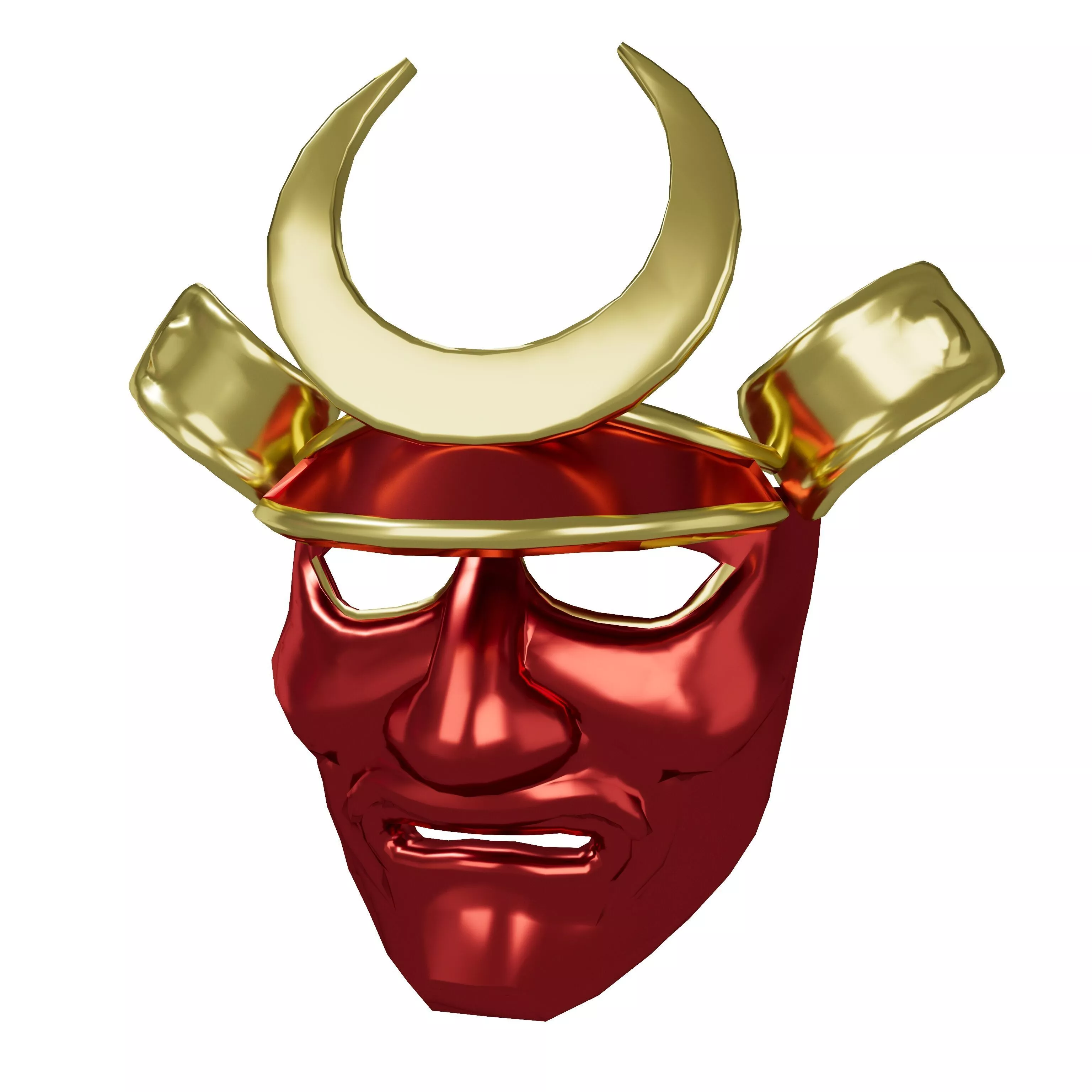 Samurai Kabuto Mask v1 005 Low-poly 3D model