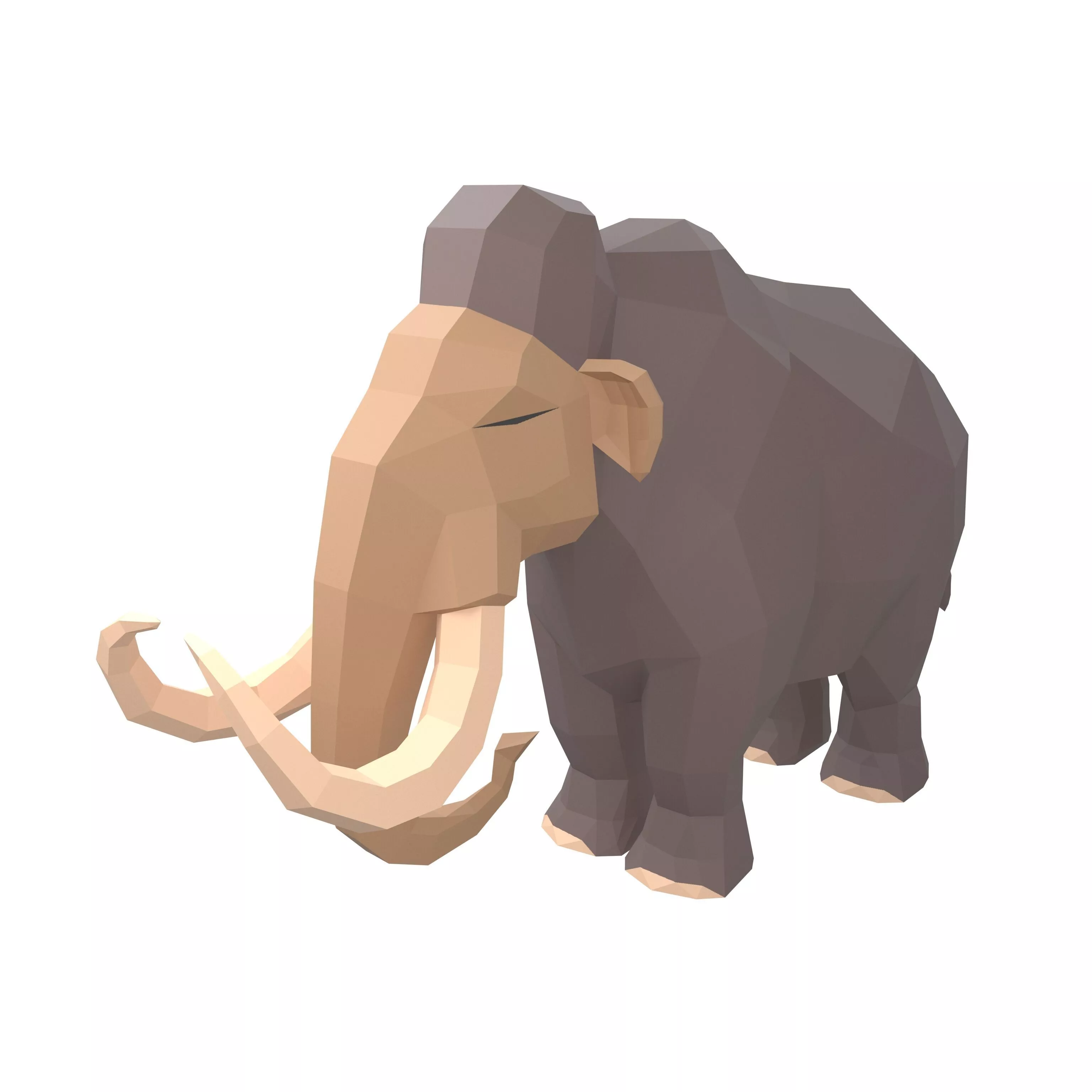 Lowpoly Mammoth Character v1 001 Low-poly 3D model