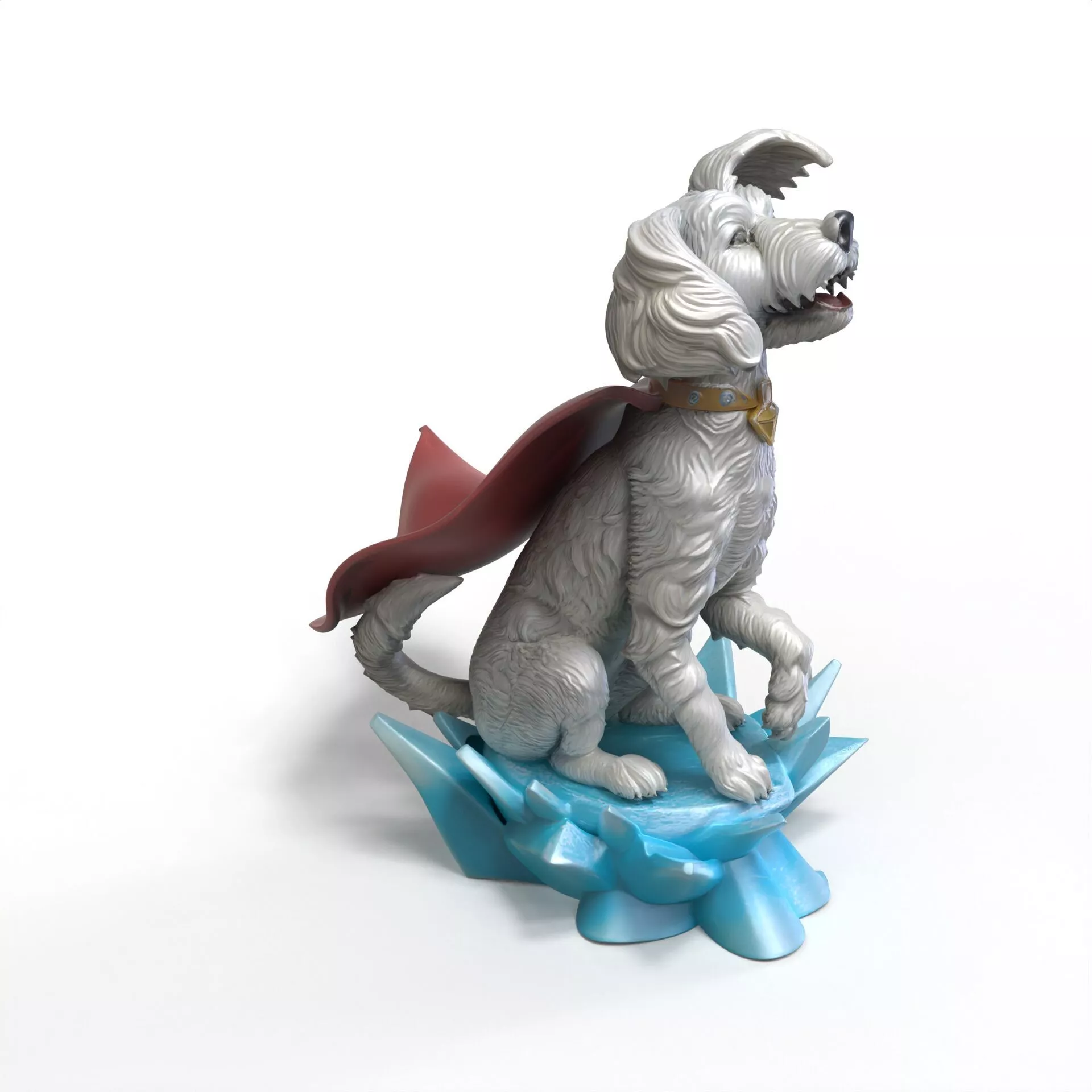 Stylized Krypto Super Dog Miniature Superman Dog 3D print model