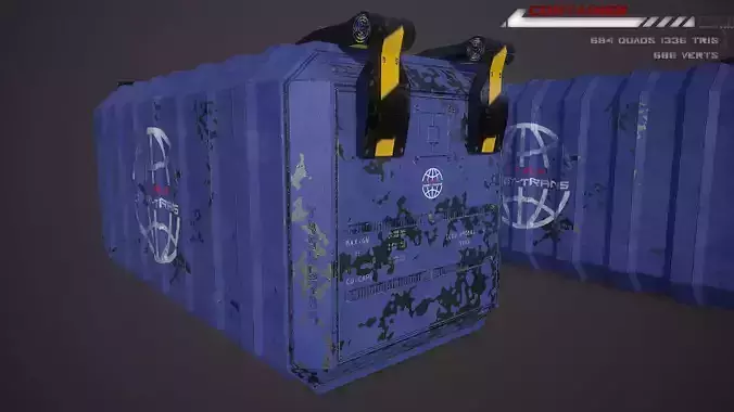Container Low-poly 3D model
