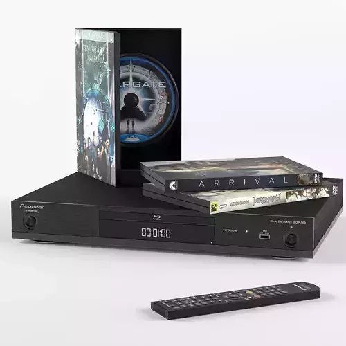 Pioneer Blu-ray player slim 3D model