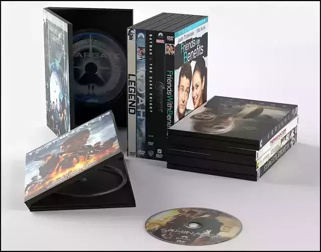 DVD disc with case 3D model