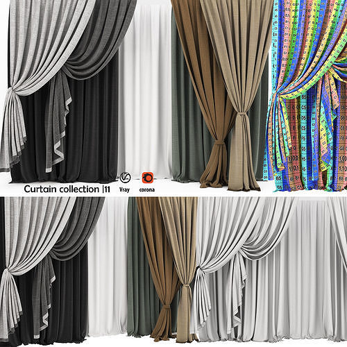 Curtain collection 11 3D model