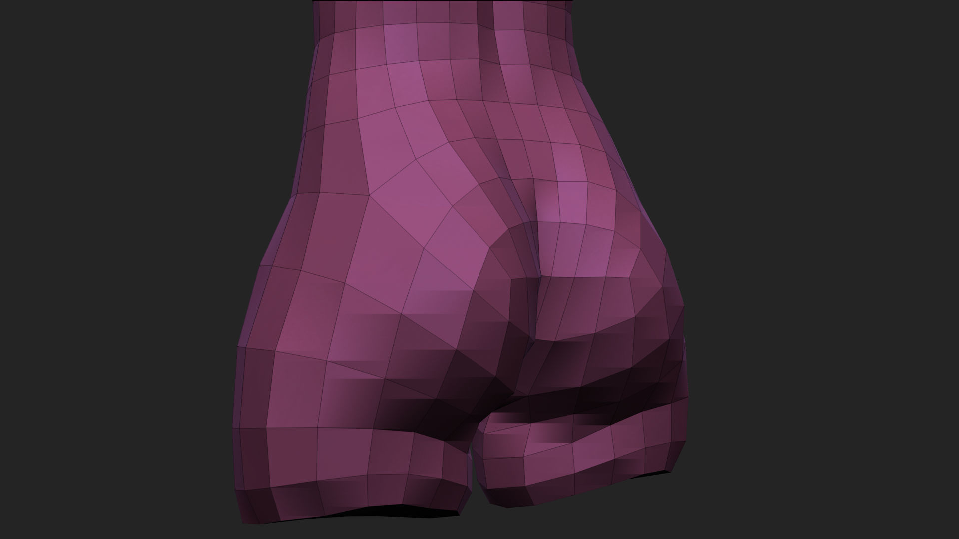 Female Torso Low-poly 3D model_28