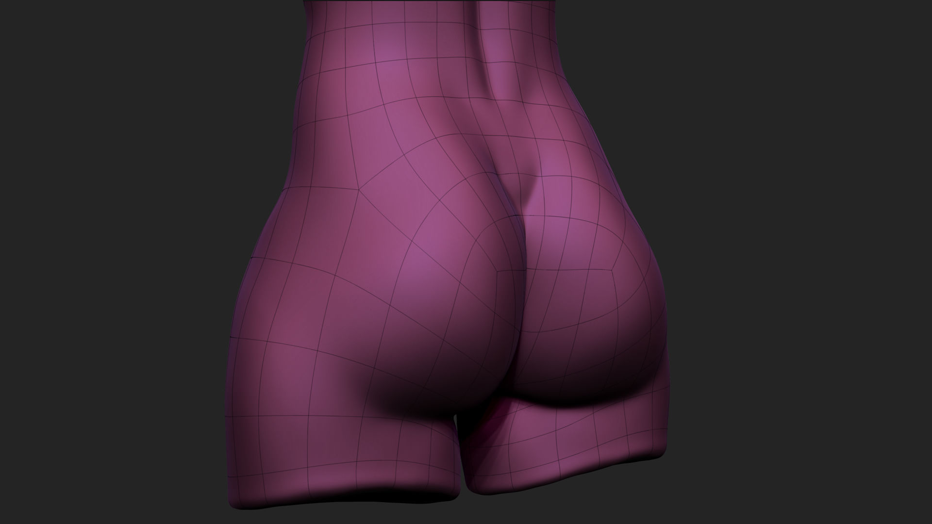 Female Torso Low-poly 3D model_27