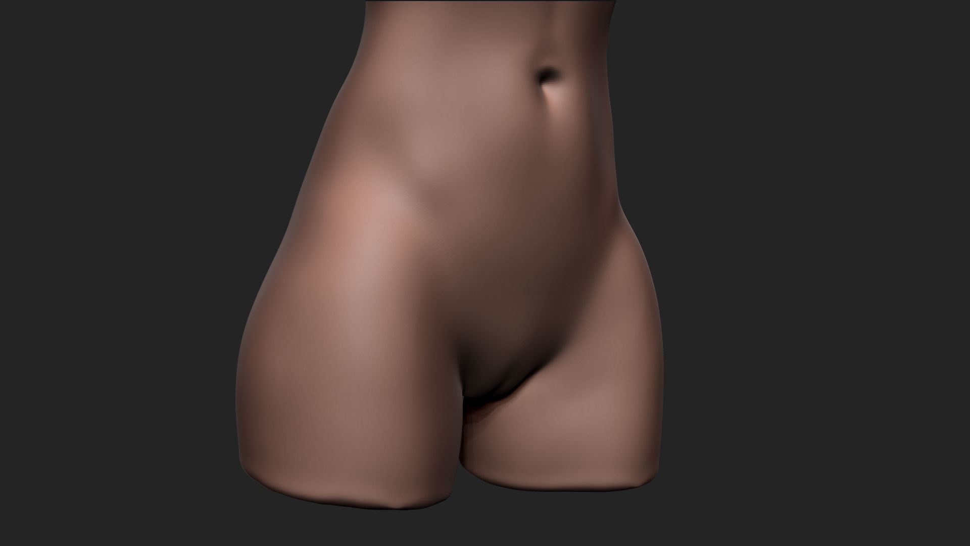 Female Torso Low-poly 3D model_23