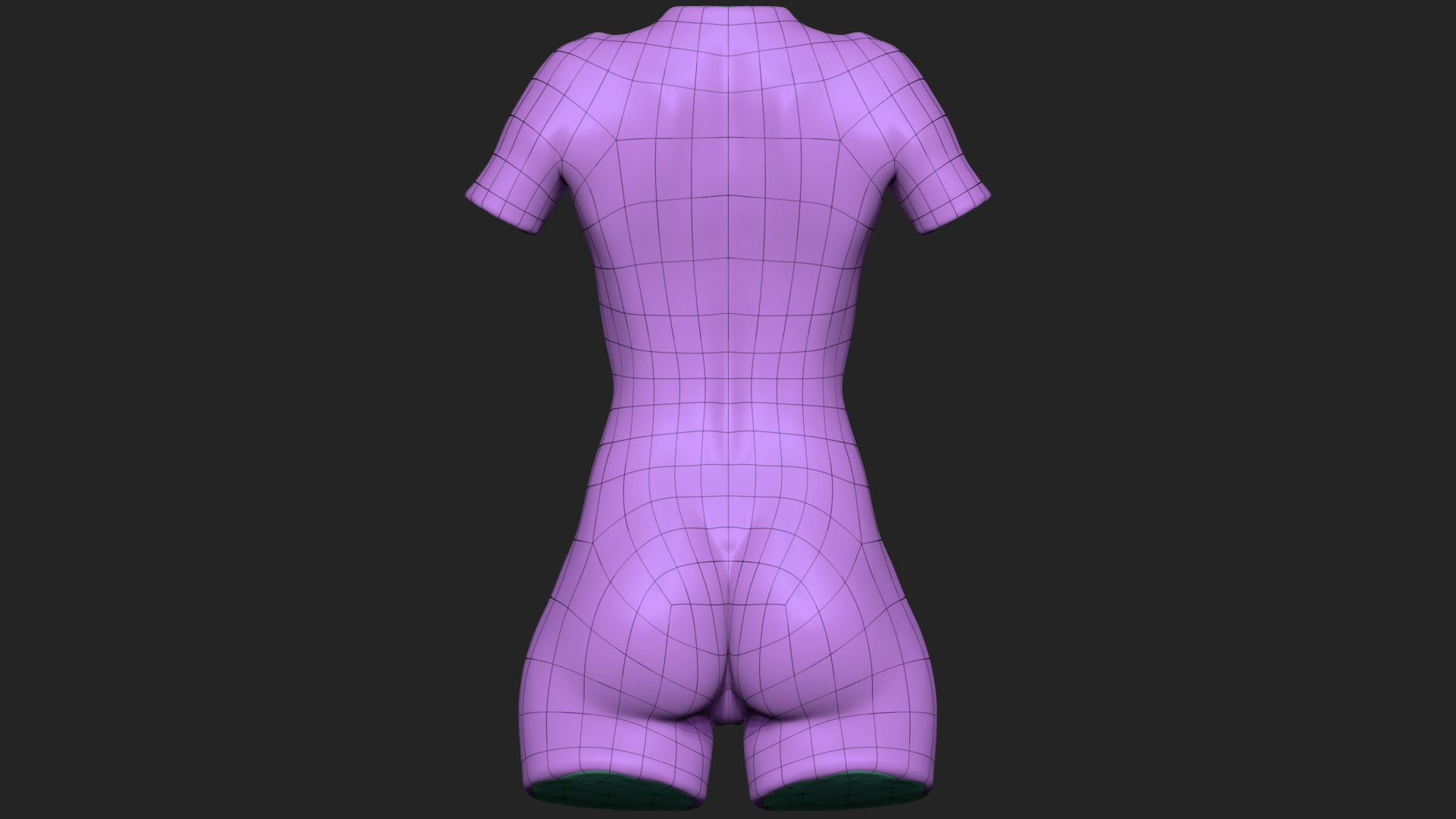 Female Torso Low-poly 3D model_13