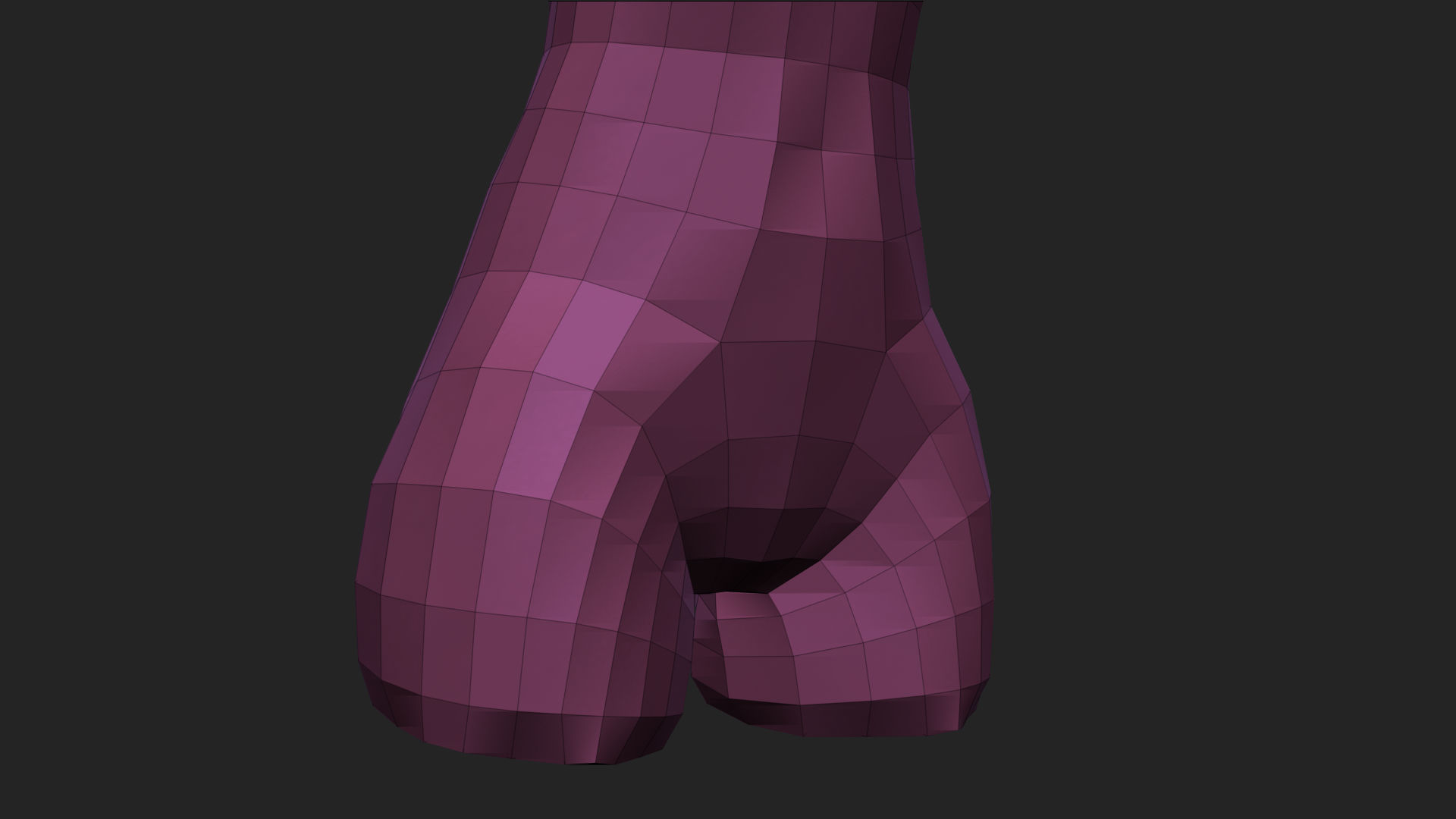 Female Torso Low-poly 3D model_25