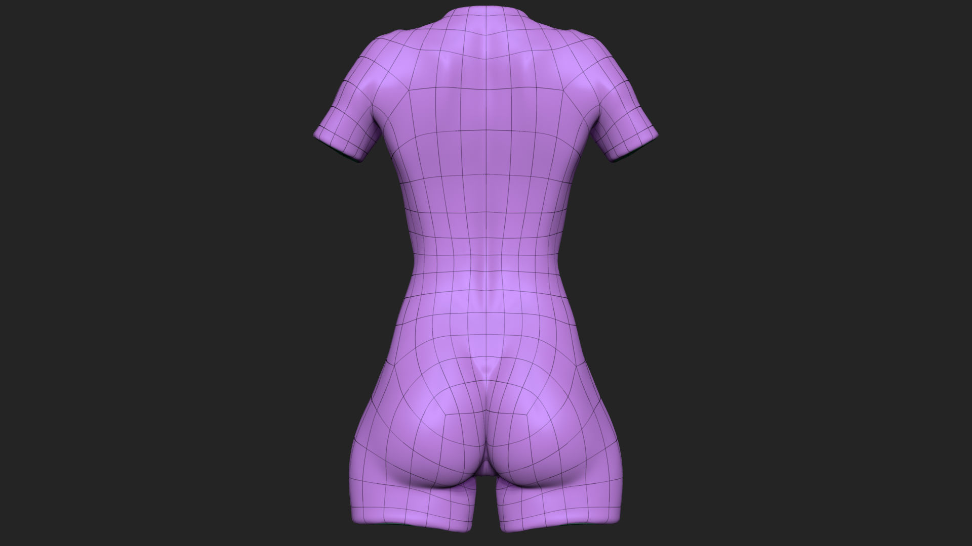 Female Torso Low-poly 3D model_16