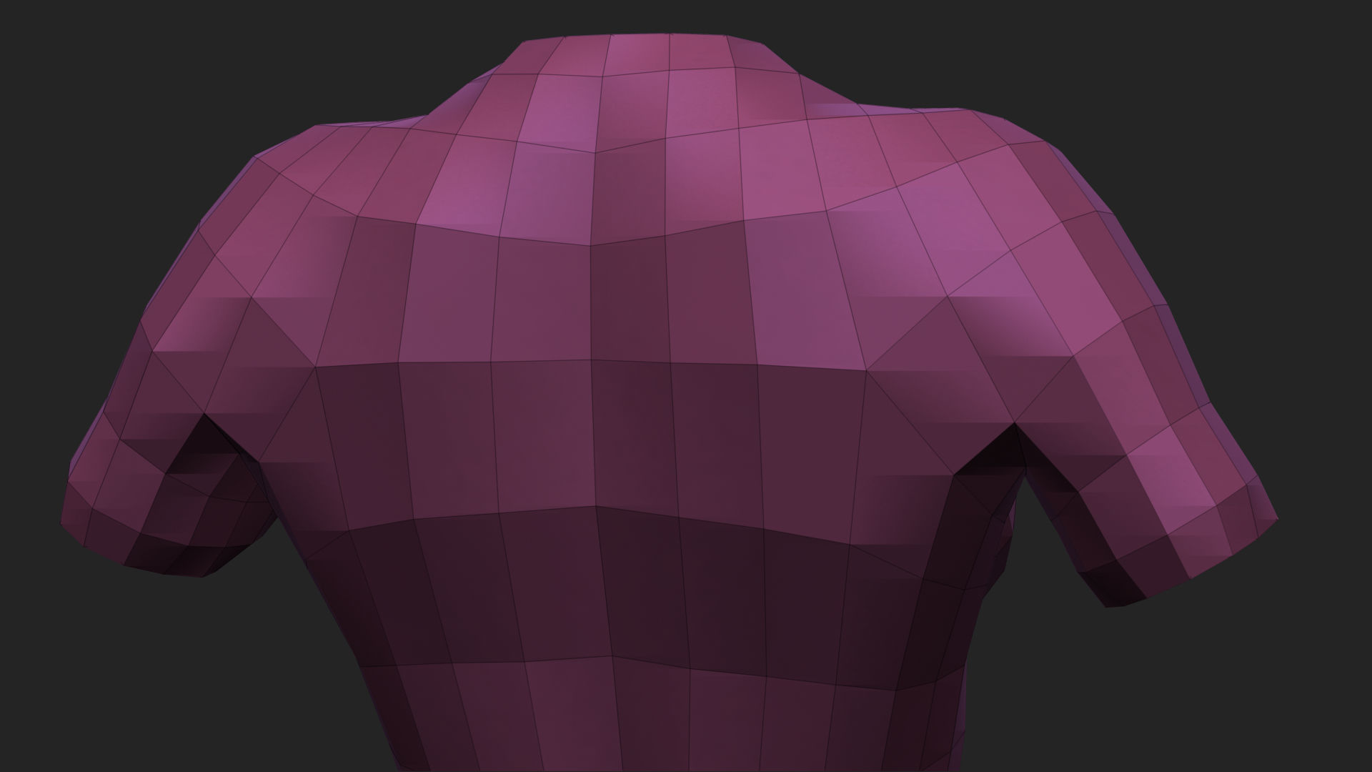 Female Torso Low-poly 3D model_19