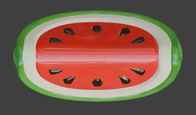 Stylized 3D Watermelon Slice Model Low-poly 3D model 5