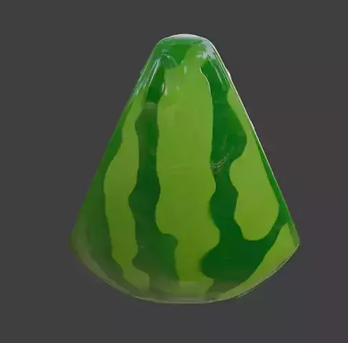 Stylized 3D Watermelon Slice Model Low-poly 3D model 4