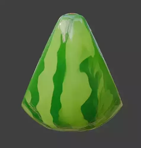 Stylized 3D Watermelon Slice Model Low-poly 3D model 6