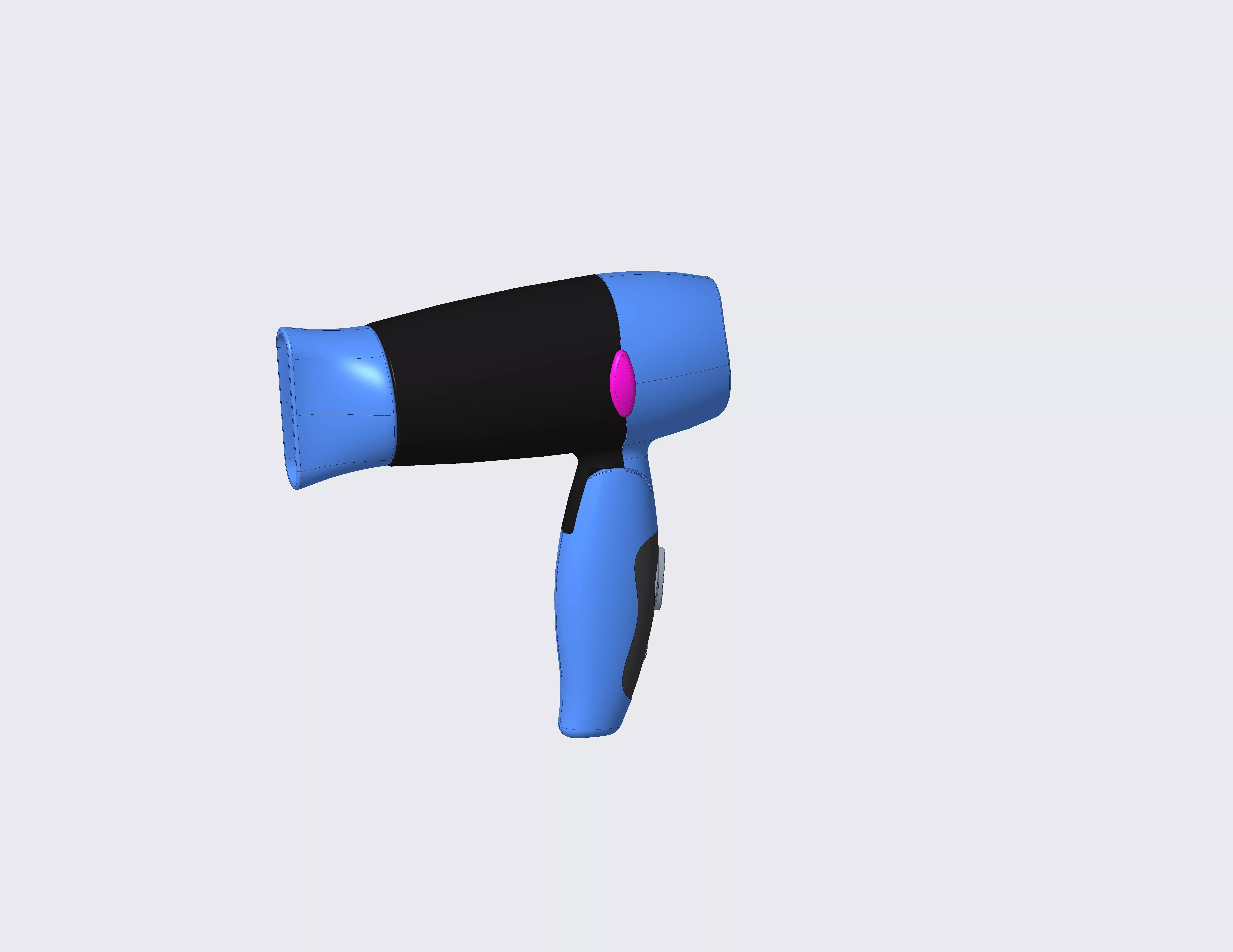 Hair dryer 3D print model