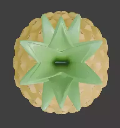 Stylized 3D Tropical Pineapple Model Low-poly 3D model 4