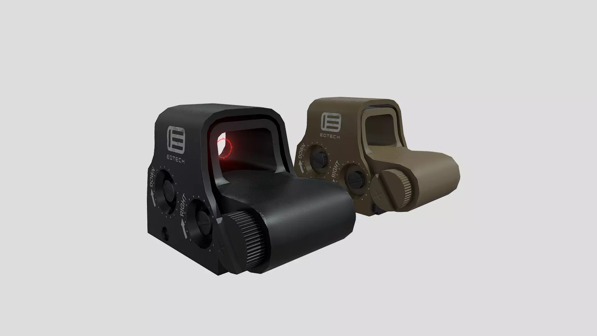 EOTech XPS3 Holographic Sight Low-poly 3D model