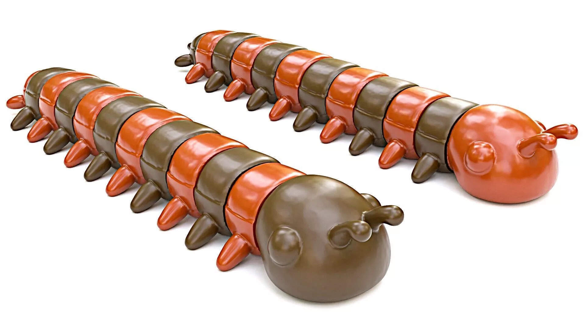 Cute Centipede Flexi Toy 3D print model
