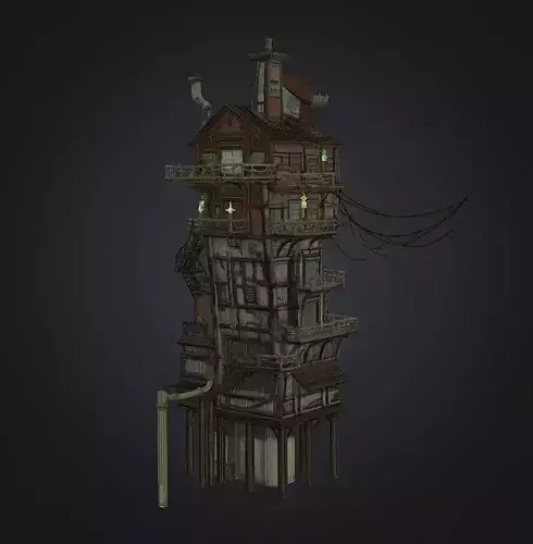 Post-Apocalyptic Wooden Tower Residence