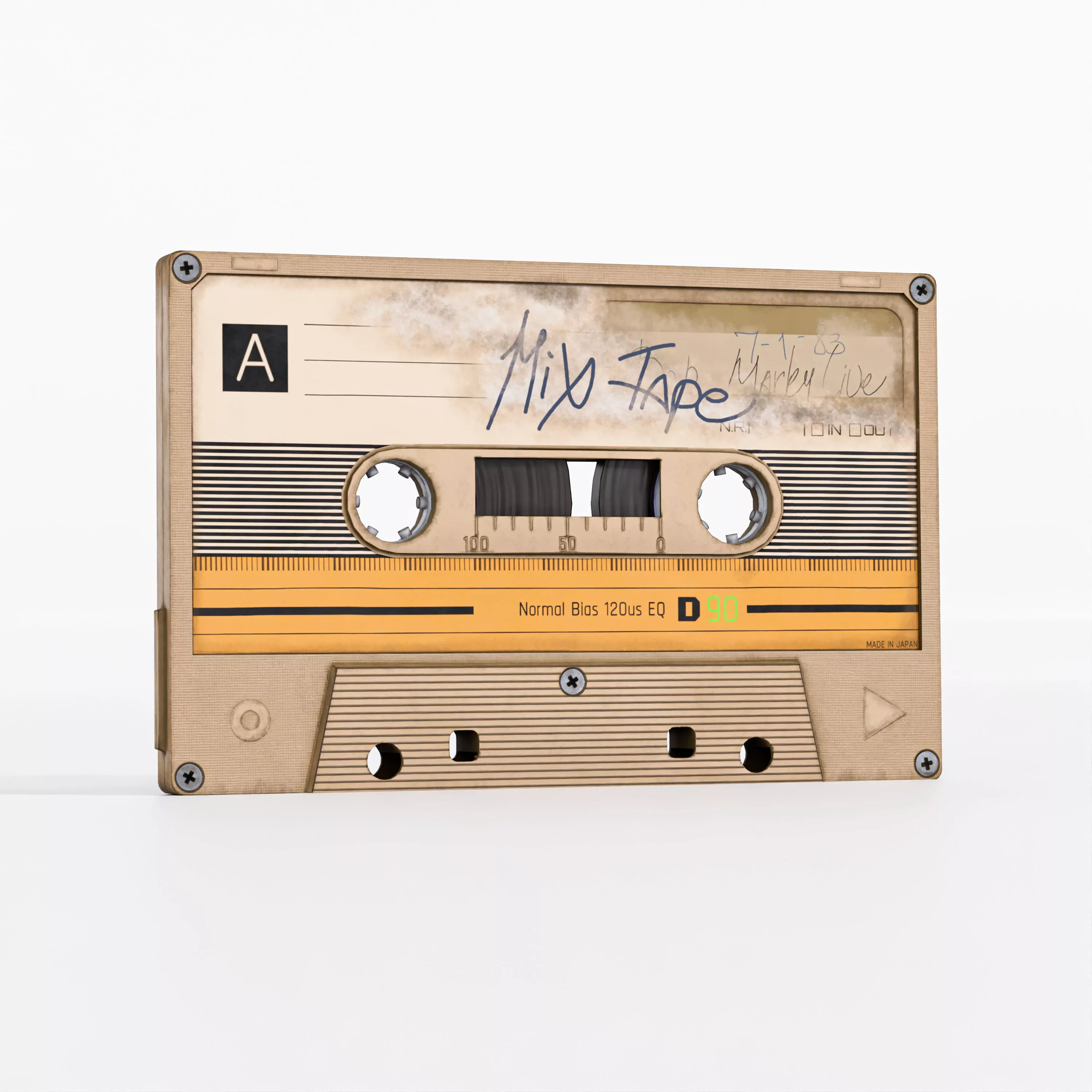 Cassette Low-poly 3D model