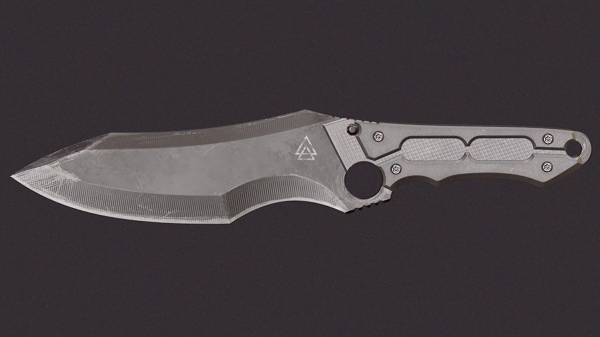 Knife-Tactical Low-poly 3D model